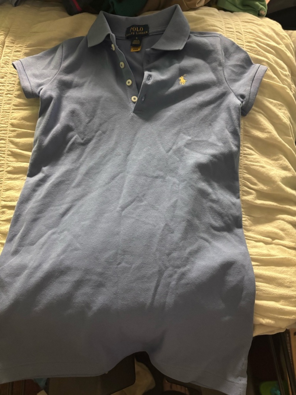 Polo by Ralph Lauren Kids Light Blue Short Sleeve Polo Dress
